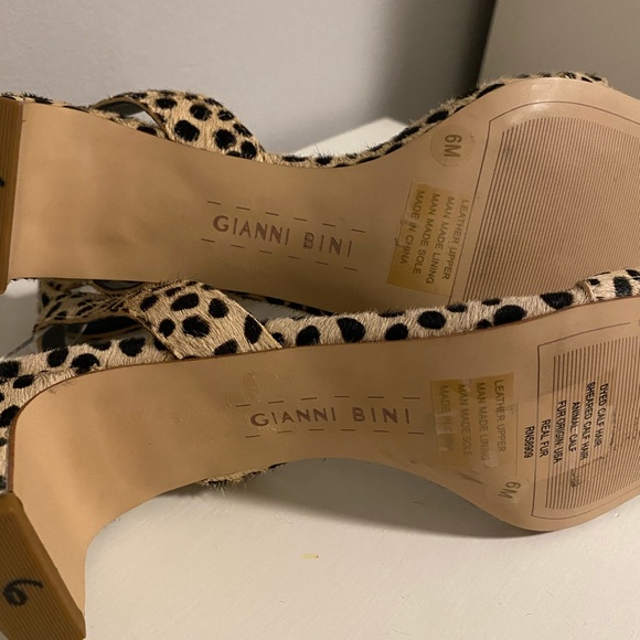 Gianni Bini Leopard Strappy Heels - Size 6 - NWOT! - Picture 5 of 6